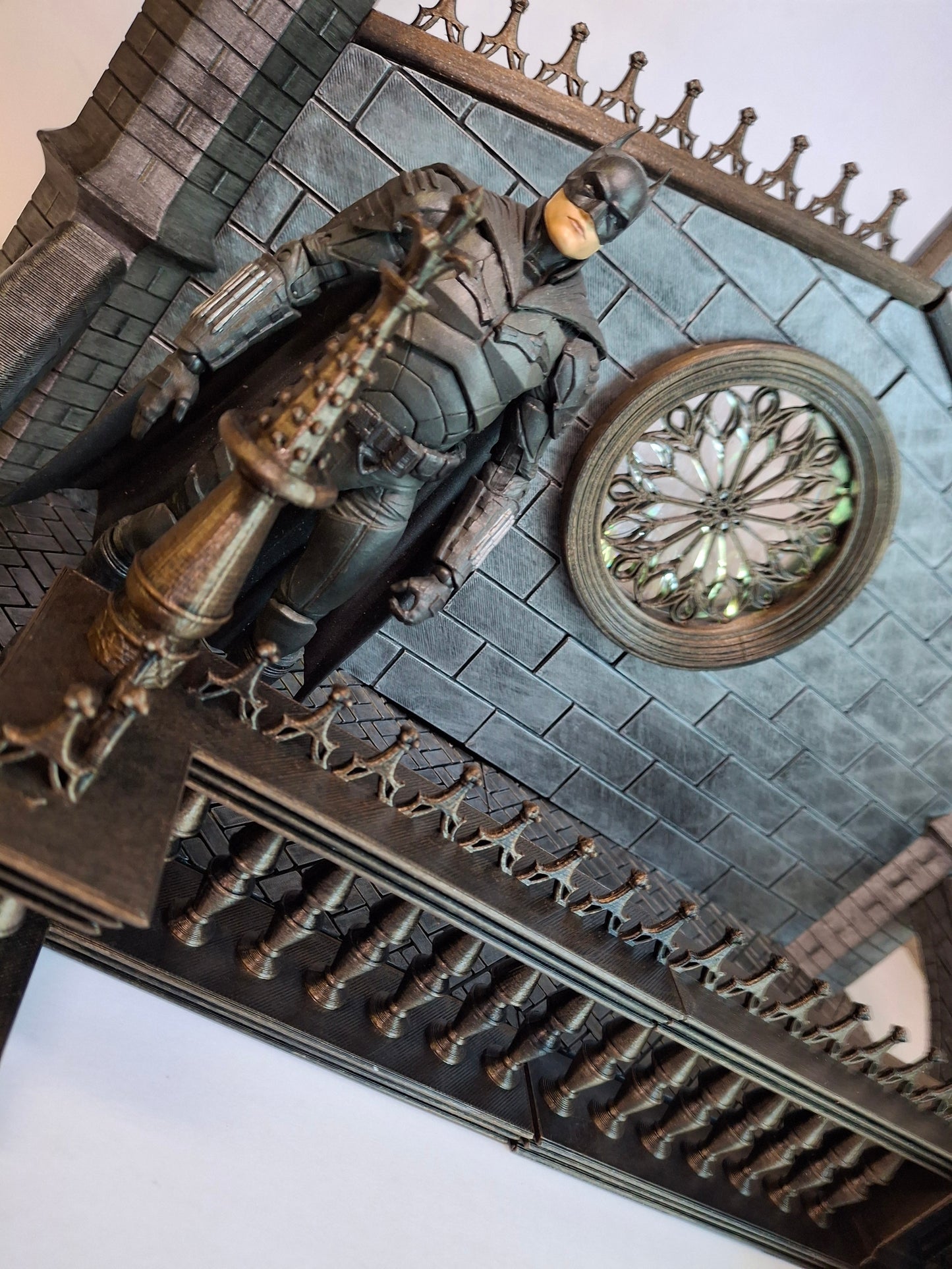 Huge Action Figure Gothic Rooftop Diorama Backdrop Mythic Legions Valaverse GI Joe Classified Star Wars Black Series Motu Innovation Model