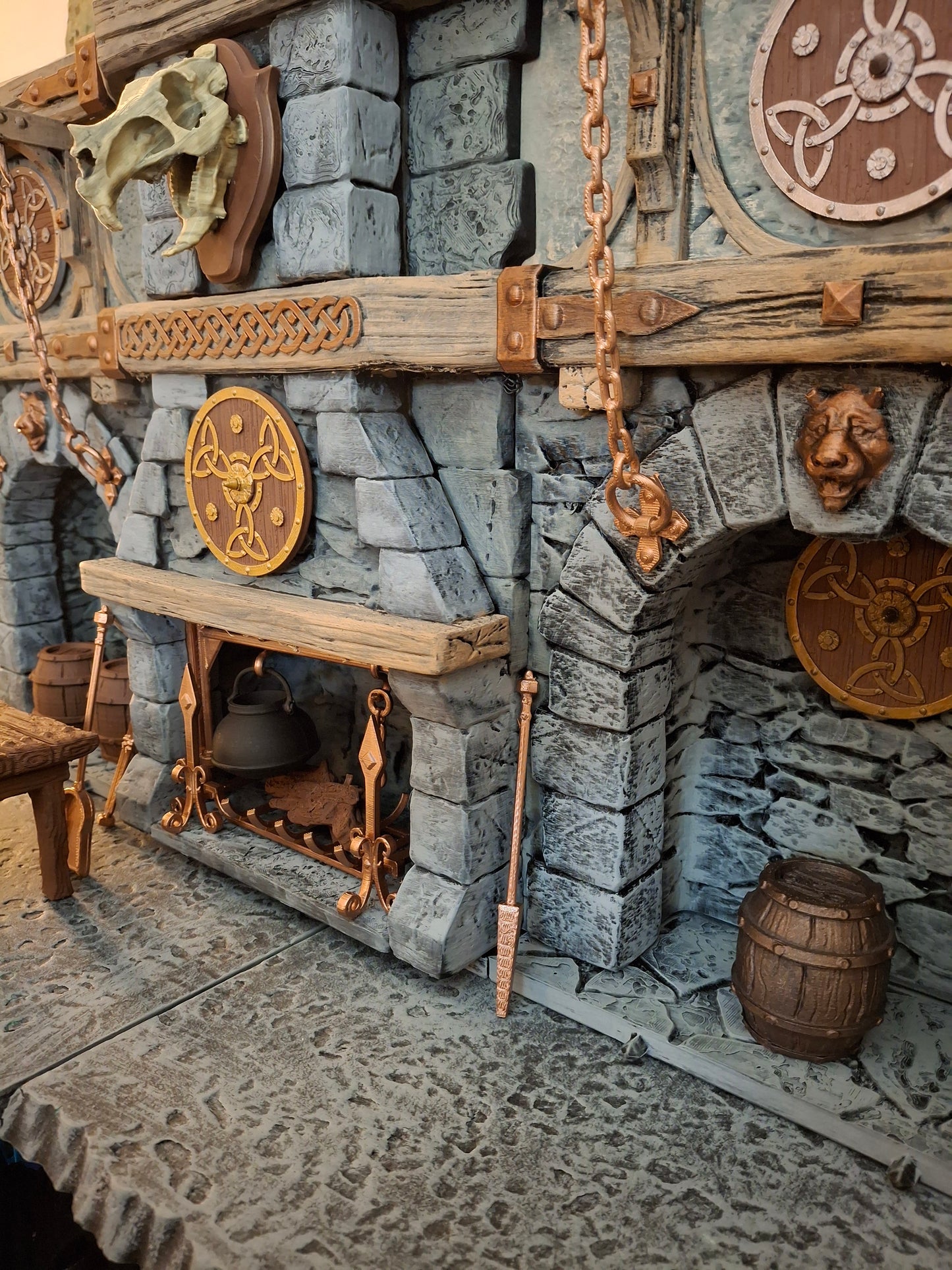 3D Printed Painted Tavern Diorama 1/12 1/10 scale for action figure photography Mythic Legions Marvel Legends Mezco Neca Medieval