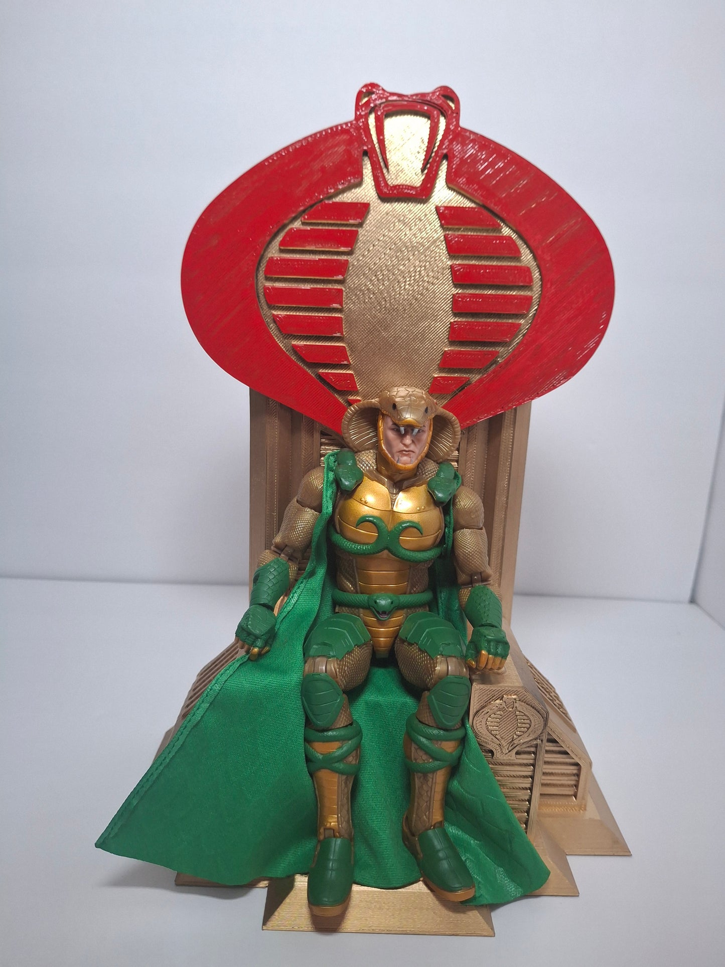 GI Joe Cobra Serpentor 1/12 scale for action figure photography GI Joe Classified Cosmic Legions Valaverse Star Wars Monster Force Marvel Legends Mezco