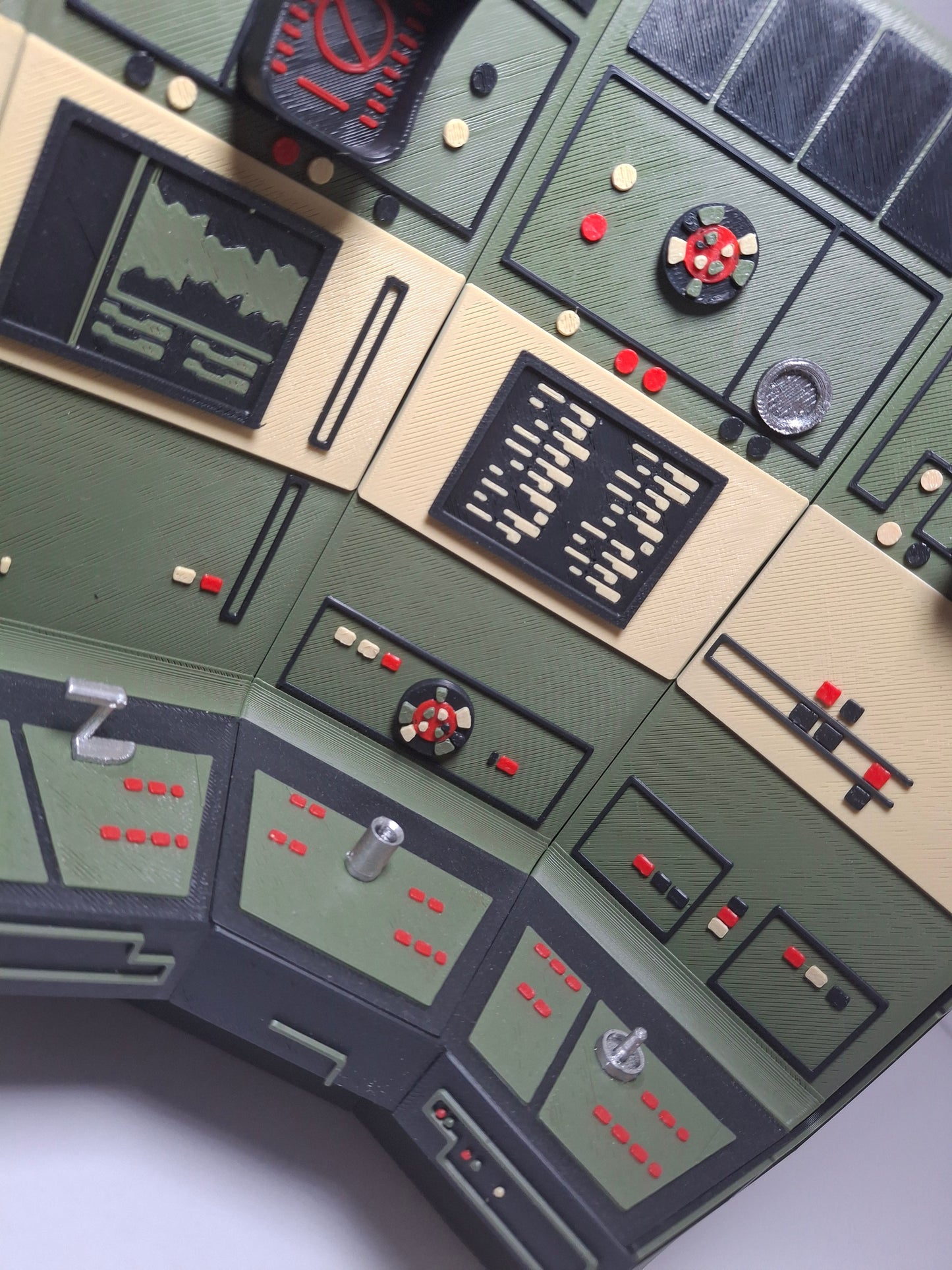 Command Center Console 1/12 scale for action figure photography GI Joe Classified Cosmic Legions Valaverse Star Wars Monster Force Marvel Legends Mezco Olive Khaki