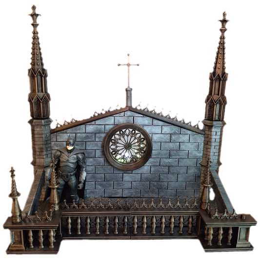 Huge Action Figure Gothic Rooftop Diorama Backdrop Mythic Legions Valaverse GI Joe Classified Star Wars Black Series Motu Innovation Model