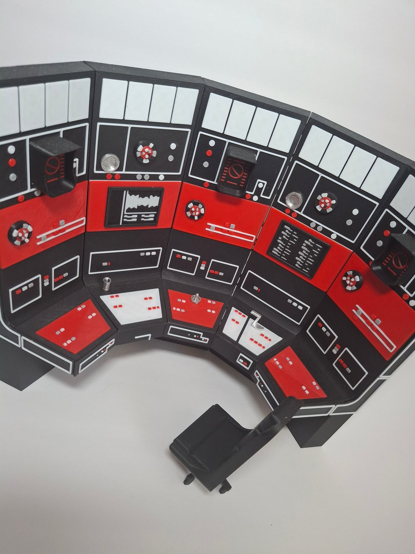 Death Star Command Center Console 1/12 scale for action figure photography GI Joe Classified Cosmic Legions Valaverse Star Wars Monster Force Marvel Legends Mezco Black Red