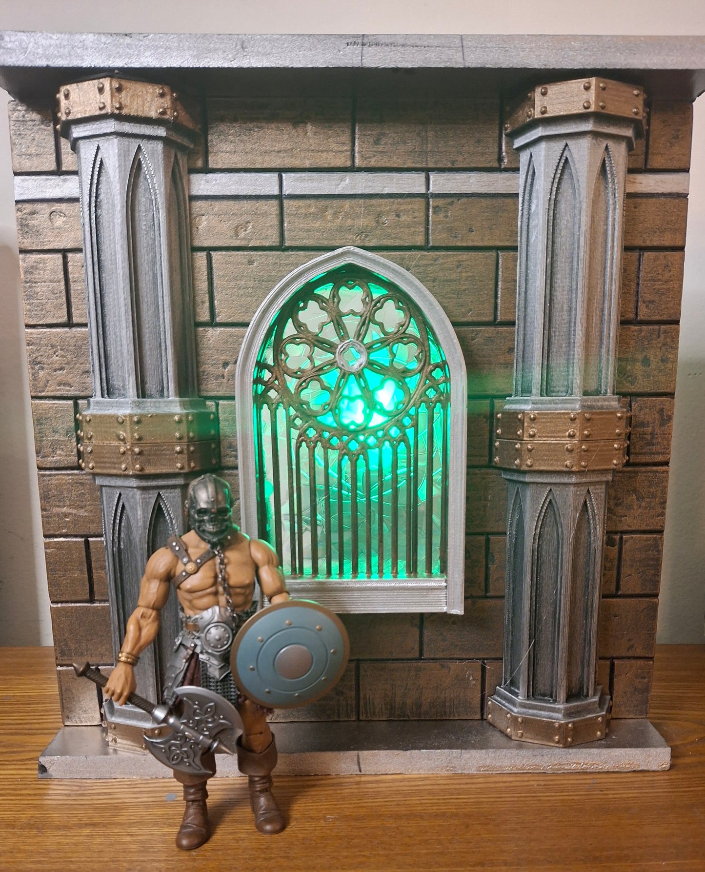 Mythic Legions Modular diorama With Gothic Window handmade custom Mezco Neca Marvel Legends Detolf